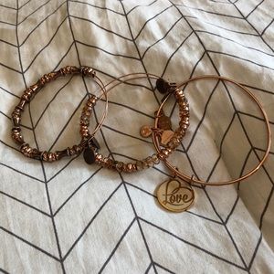 Alex and Ani bracelet trio package of bracelets
